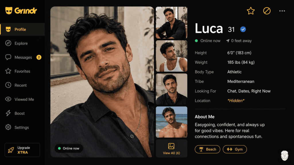 Скрытое или пропавшее расстояние в профиле Grindr