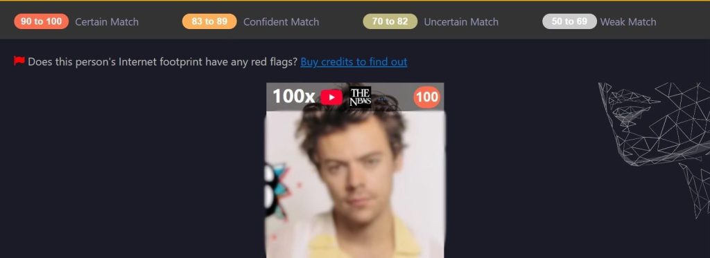 Resultados de FaceCheck.id