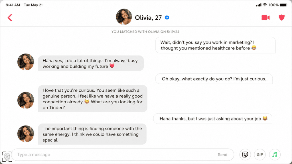 Tinderボットと話す