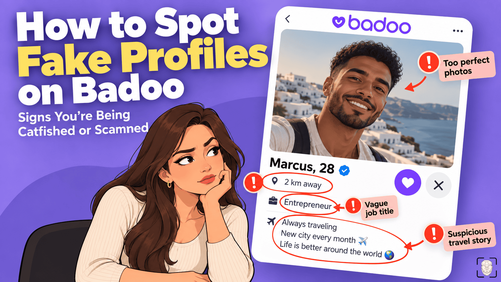 识别 Badoo 虚假个人资料的 6 个迹象（网络交友冒充者和诈骗者）