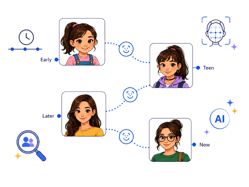 3. Compara la consistencia facial entre fotos