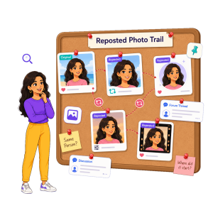 Wiedergepostete Bilder auf Pinterest und in Online-Communities finden